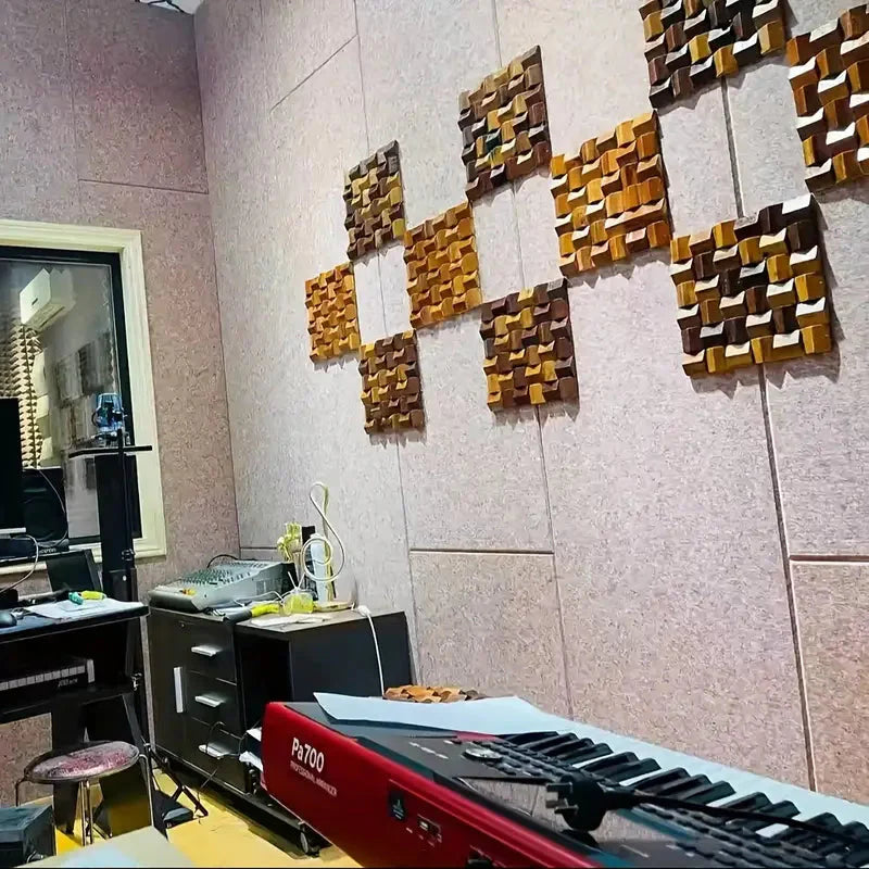 Pannello Mosaico 3D in Legno Massello Premium ✅ (30 x 30 cm)