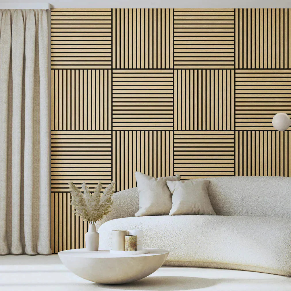 Pannello Acustico Quadrato in Legno 60 cm x 60 cm Disponibile in Diversi Colori