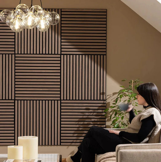 Pannello Acustico Quadrato in Legno 60 cm x 60 cm Disponibile in Diversi Colori