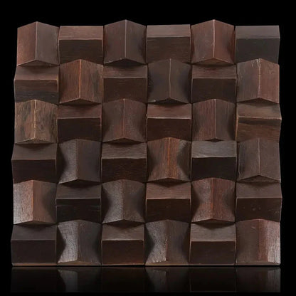 Pannello Mosaico 3D in Legno Massello Premium ✅ (30 x 30 cm)