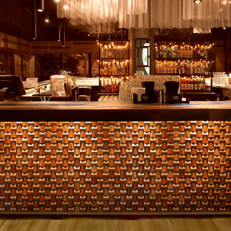 Pannello Mosaico 3D in Legno Massello Premium ✅ (30 x 30 cm)